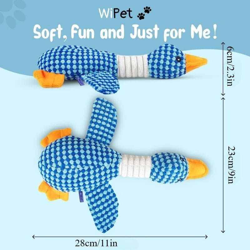 Plush goose squeaky dog toy – photo 12