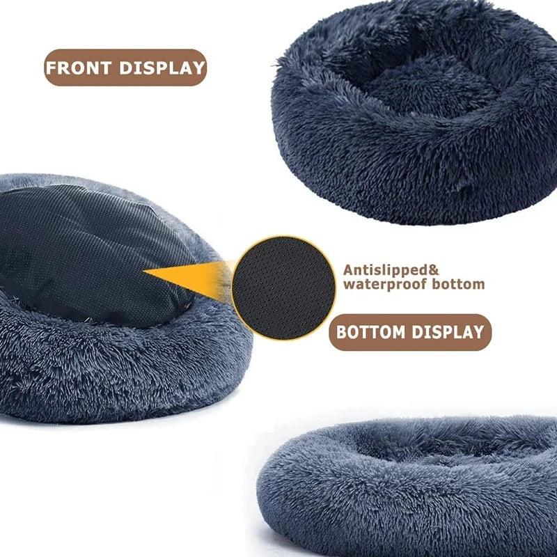 Round plush dog bed – photo 9
