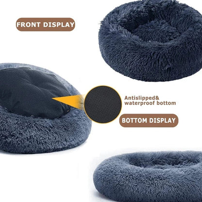 Round plush dog bed – photo 9