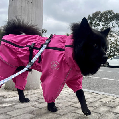Waterproof reflective dog raincoat – photo 4