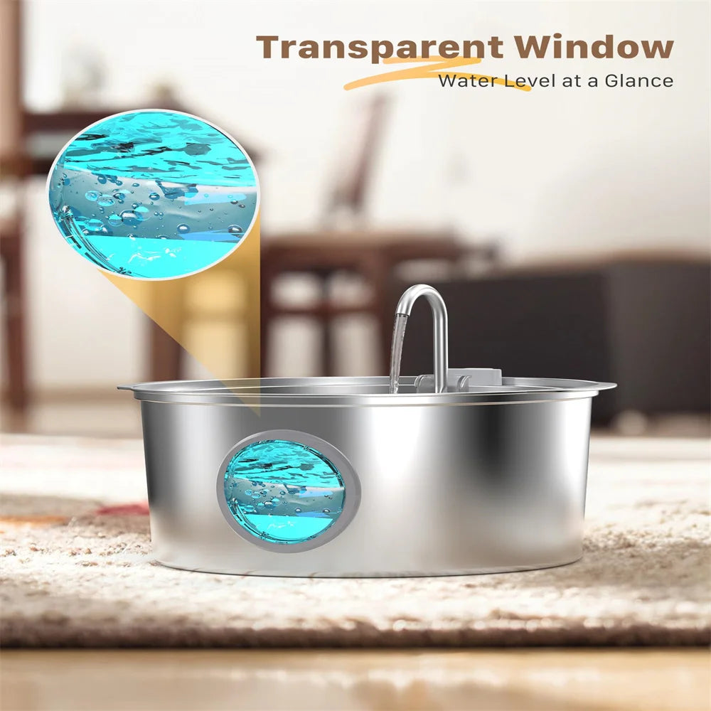 Stainless steel dog water fountain – photo 2
