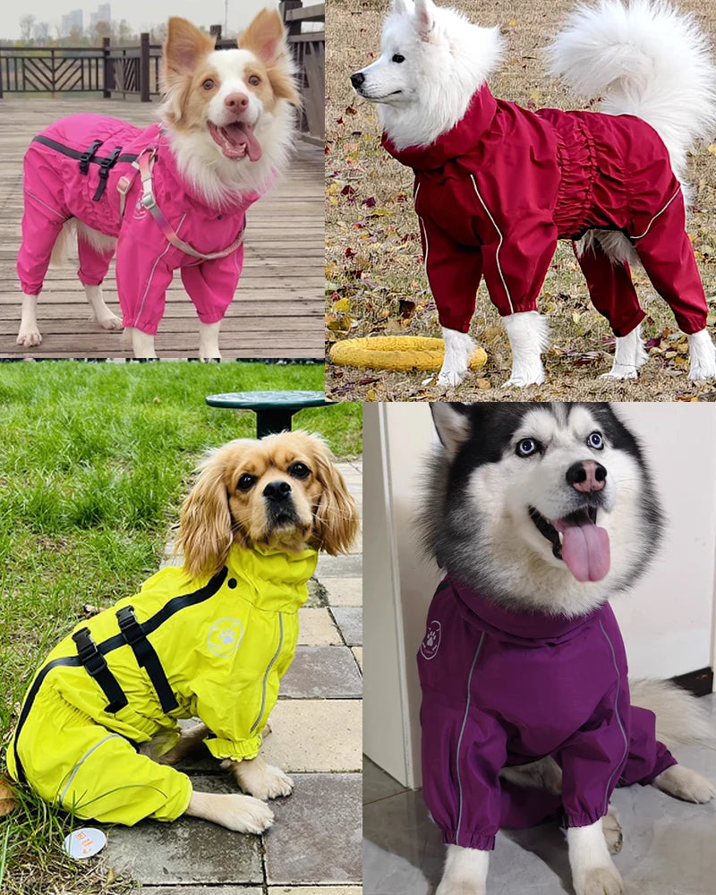 Waterproof reflective dog raincoat – photo 7