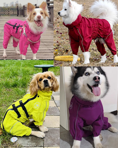 Waterproof reflective dog raincoat – photo 7