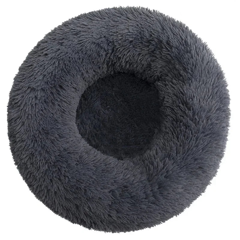 Round plush dog bed – photo 31