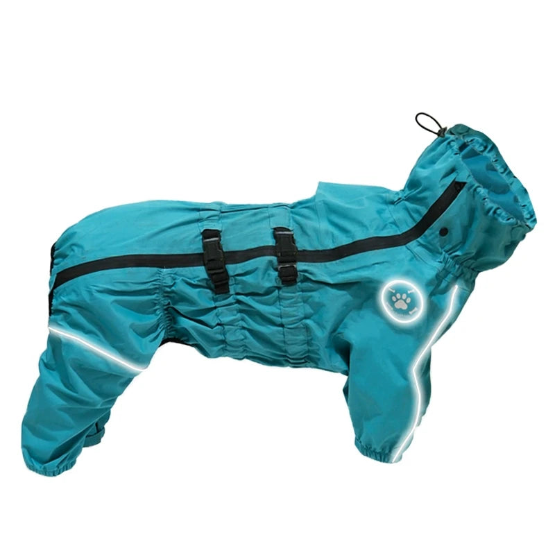 Waterproof reflective dog raincoat – photo 38