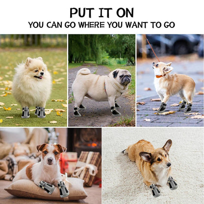 Non-slip plush dog boots – photo 3