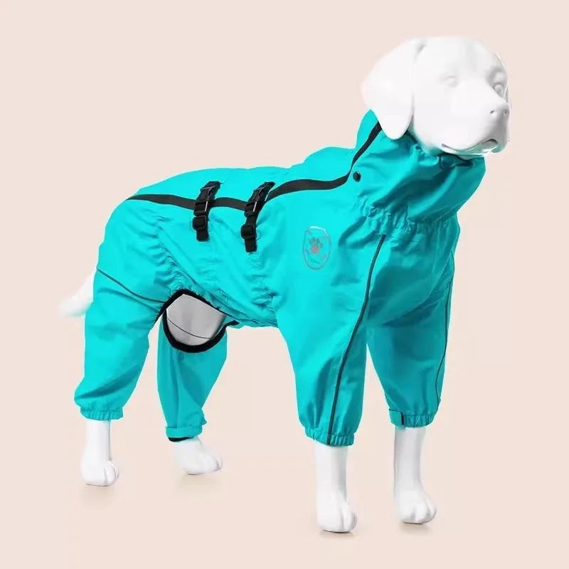 Waterproof reflective dog raincoat – photo 32