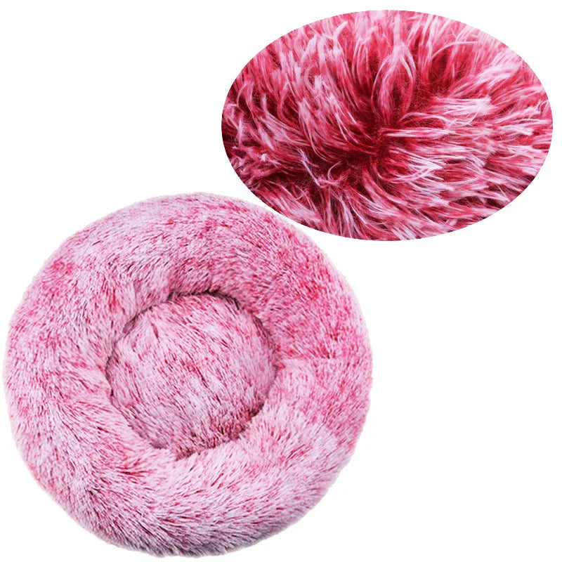 Round plush dog bed – photo 32