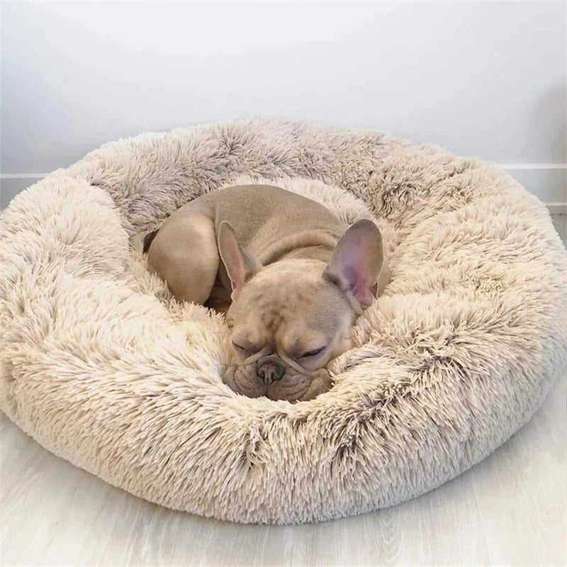 Round plush dog bed – photo 14