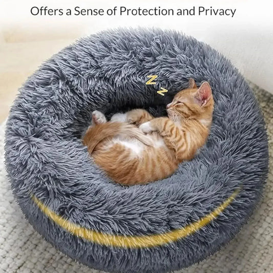 Round plush dog bed – photo 2