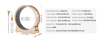 Wooden cat exercise wheel – photo 13