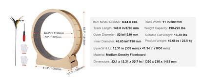 Wooden cat exercise wheel – photo 15