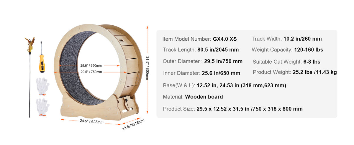 Wooden cat exercise wheel – photo 16