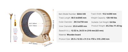 Wooden cat exercise wheel – photo 16